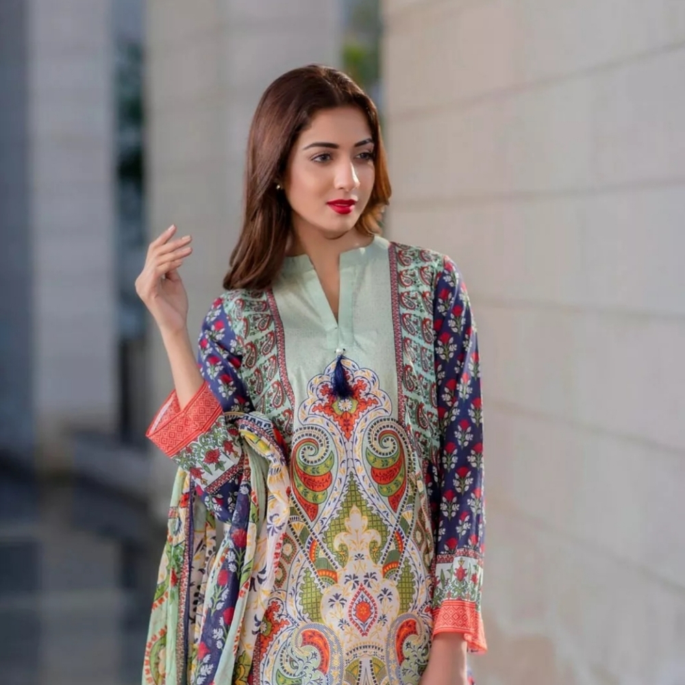 Pakistani Brand So Kamal Printed Suit